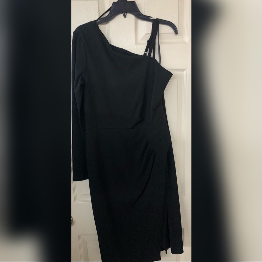 Long sleeve one shoulder dress